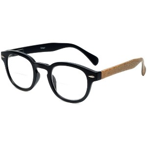 Calabria 4376CB Vintage Bi-Focal Reading Glasses with Matching Case in Wood +3.00 - 1 of 4