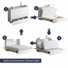 Mjkone Queen Murphy Bed Cabinet with Built-in Charging Station, Drawers, Folding Mattress for Bedroom Guest Room - 3 of 4