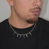Glass or Stainless Steel Beaded Necklace with Spikes - 3 of 3