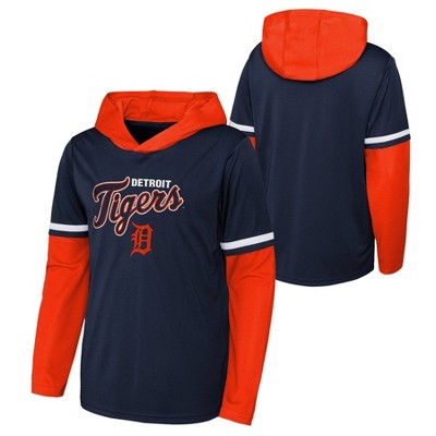 MLB Houston Astros Boys' Long Sleeve Twofer Poly Hooded Sweatshirt - XS