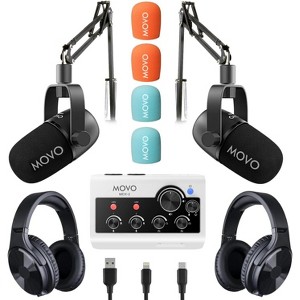 Movo PodPro-AH Portable Podcasting Bundle for 2 for Smartphones and Computers - 1 of 4