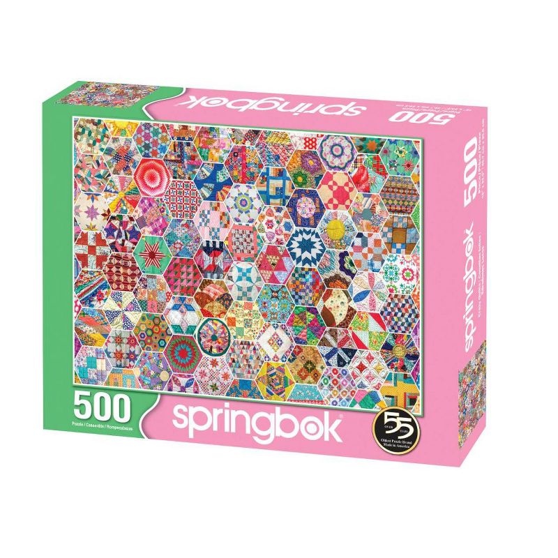 Springbok Spring and Summer: Crazy Quilts Puzzle 500pc, 1 of 6
