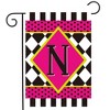 Briarwood Lane Everyday Garden Flag 12x18 For Outdoor Neon Checkerboard Monogram -  N Garden Flag Flags For Outside - 2 of 4