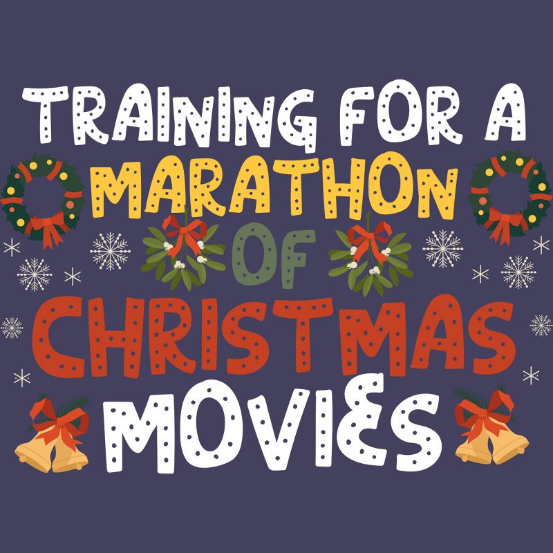 Women's Design By Humans Training For A Marathon Of Christmas Movies By Thingsandthings Racerback Tank Top, 2 of 4