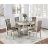 Vynxaria 2 Piece Collection of Dining Chairs with Silver Accents and Tufted Cushions, Suitable for Dining & Living Spaces - 4 of 4