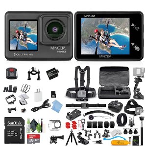 Minolta MNX5K1 5K Ultra HD, 24 MP Action Camera Kit, Waterproof Case- Bundle Kit - 1 of 4