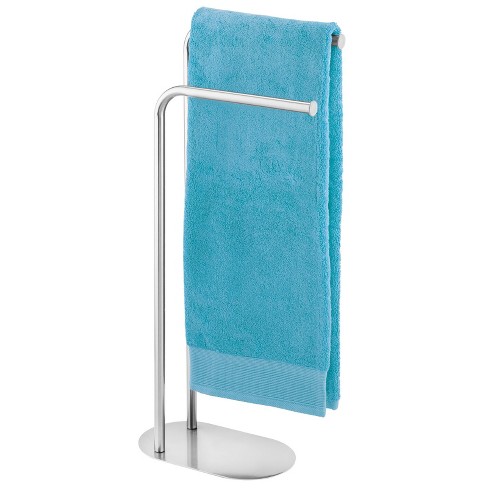 2-Tier Wall Mount Shower Organizer Storage Towel Rack in Chrome