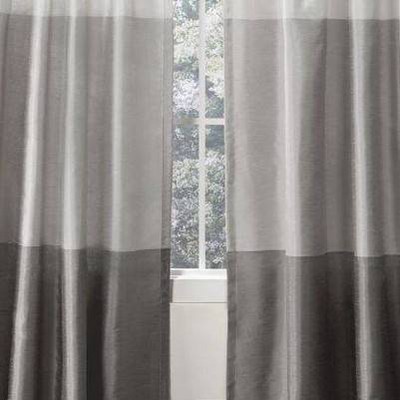 Chateau Striped Faux Silk Pinch Pleat Light Filtering Curtain