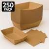 Paper Food Trays Disposable Paper, Kraft Serving Boats, Food Holder for Snacks French Fries Nachos Hot Dog  BBQ Party & Concessions - 2 of 4