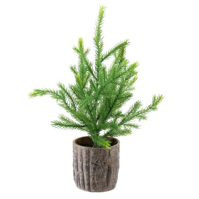 Northlight 1' Unlit Artificial Christmas Tree Pine In Faux Wooden Pot