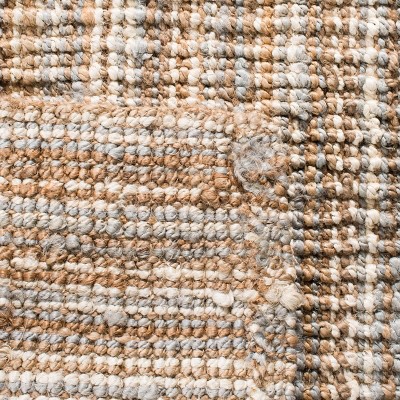 Handmade Gray and Natural Jute Area Rug, 5' x 8'