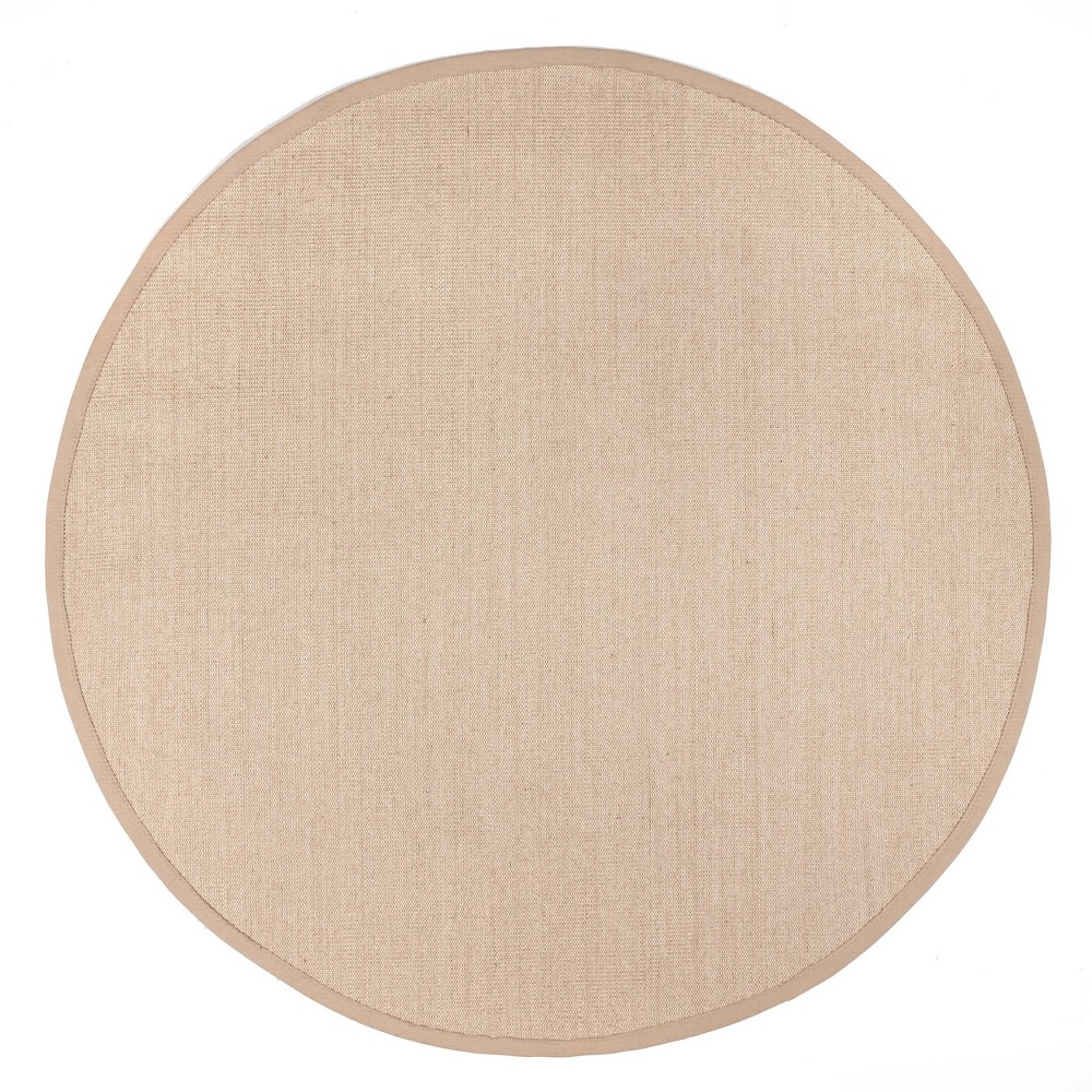 6' Round Machine Woven Orsay Sisal Beige - nuLOOM