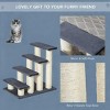 TopComfy Pet Steps and Ramps 4 Tier Cat Tree Step Tower Pet Cat Activity Center Sisal Scratching Post for Cats and Dog, Gray, 23.5"*16"*23.3" - 3 of 4