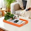 Attop Orange Handled Tray Modern Coffee Table Ottoman Plastic Serving Tray 15.8x10.2in Halloween Bathroom Decor - 4 of 4