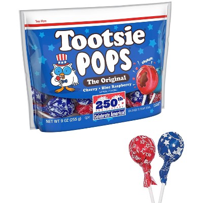 Tootsie Pops Red White Blue Flag Bag - 9oz