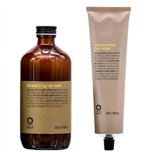 Oway Moisturizing Hair Bath & Mask Duo | (8.1 oz) Shampoo + (5 oz) Treatment | Deep Hydration & Moisture for Dry, Damaged Hair - 1 of 3