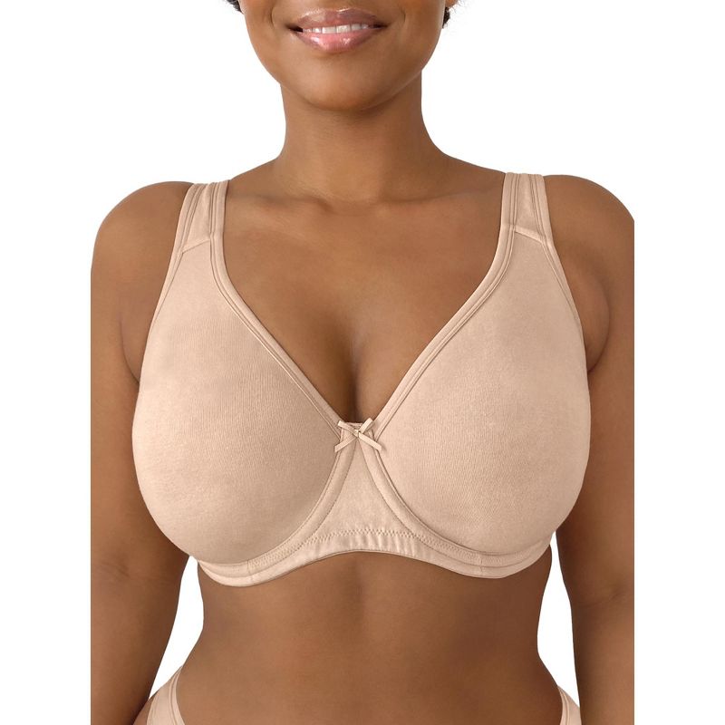 Fit For Me by Fruit of the Loom Womens Plus Size Beyond Soft Cotton Unlined Underwire Bra, 1 of 4