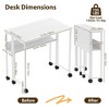 Folding Desk Small Rolling Desk w/Storage Shelf, 31.5 Inch Foldable Computer Table for Small Spaces, Sofa Table with Wheels for Home Office - 2 of 4