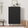 Dresser, Modern 5 Drawer Dresser for Bedroom with Gold Handle and Large Drawer, Wood Double Chest of Drawers and Storage Organizer - 2 of 4