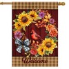 Briarwood Lane Fall House Flag 40x28 For Outdoor Harvest Wreath For Fall House Flag - 2 of 4