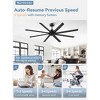 84in Ceiling Fans with Remote Control, Industrial Large Modern Ceiling Fans for Indoor Outdoor, Black - 4 of 4