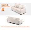 83" Sofa Couch for Living Room, Corduroy Comfy Sofa, 3 Seater Couch, Deep Seat Sofa, Modern Couch with Removeable Cushion, Sleeper Couch for Living Room, Apartment - image 2 of 4