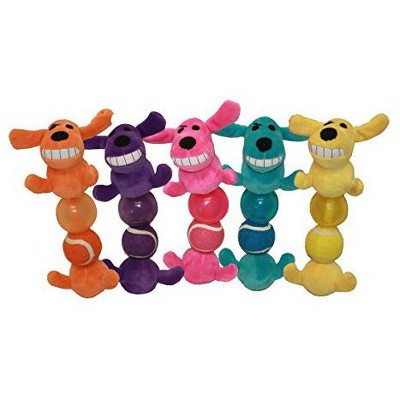 Multipet LoofaPillar Dog Toy with Squeaker, Tennis Ball, and TPR Ball