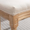 HDZNVF Set of 2 French Style Solid Wood Frame Antique Painting Linen Fabric Rattan Back Dining Chair - 4 of 4