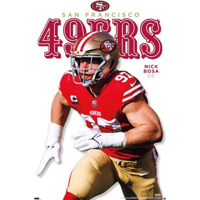 Trends International Nfl San Francisco 49ers - Nick Bosa Feature Series 23  Framed Wall Poster Prints Black Framed Version 22.375 X 34 : Target