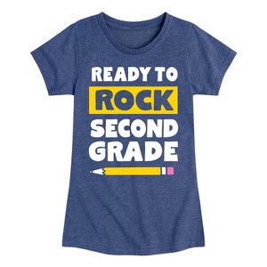 Girls' - Instant Message - Ready To Rock Second Grade Fitted Short Sleeve Graphic T-Shirt - 1 of 4