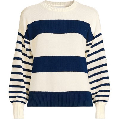 navy/fresh ivory wide stripe