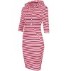 Clearlove Women's Casual Pocket Slim Pullover Maxi Hoodie Dress - 2 of 4