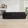 Modern Sectional Sofa Upholstered Cloud Sofa with Comfy Double Layer Upholstered Seat Cushion, Green/Black/Blue/Beige - ModernLuxe - 4 of 4