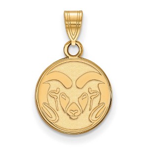 Black Bow Jewelry 14k Yellow Gold Colorado State Rams NCAA Small Pendant - 1 of 3