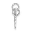 Black Bow Jewelry 14k White Gold Key and Heart Set of 2 Charm or Pendants, 23mm - 2 of 4