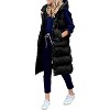 Imily Bela Womens Thick Hooded Down Vest Stand Collar Long Sleeveless Coat Jacket - 4 of 4