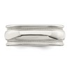 Black Bow Jewelry Men's 7mm Sterling Silver Milgrain Grooved Edge Standard Fit Band - 3 of 4