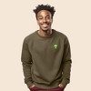 Dalix Alien Embroidered Fleece Crewneck Long Sleeve Sweatshirt Mens - 2 of 4