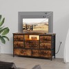 8 Dresser TV Stand with Power Outlet & LED Light, 47'' Wide TV Stand with 8 Deep Drawers for Bedroom, Chest of Drawers - 4 of 4