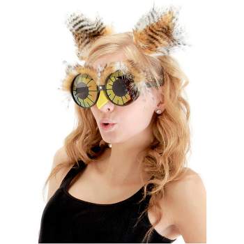 HalloweenCostumes.com    Owl Ears and Glasses, Yellow/Brown