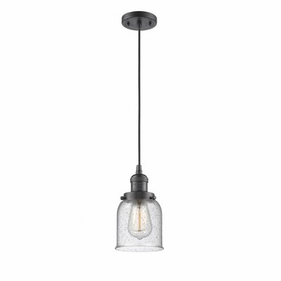 Bell - 1 Light Cord Hung Mini Pendant In Industrial Style-10 Inches Tall and 5 Inches Wide