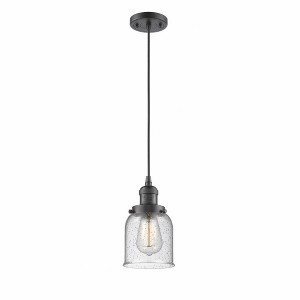 Bell - 1 Light Cord Hung Mini Pendant In Industrial Style-10 Inches Tall and 5 Inches Wide - 1 of 1