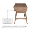 Ryker Rattan Mid-Century Modern Desk Natural - Linon: Vanity Workspace with Storage - image 4 of 4