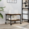 vidaXL Printer Stand 2-Tier Smoked Oak 19.7"x15.7"x15" Engineered Wood - 4 of 4