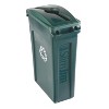 Rubbermaid Commercial Slim Jim Recycling Container w/Venting Channels Plastic 23gal Green 354007GN - 4 of 4