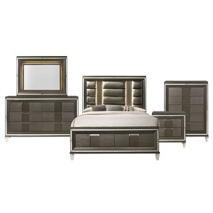 5pc Queen Charlotte Storage Bedroom Set Copper - Picket House Furnishings