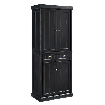 Seaside Kitchen Pantry Distressed Black - Crosley