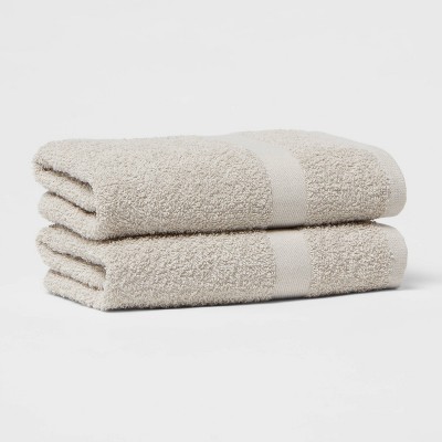 Image of 2pk Hand Towel Set Gray Sand - Room Essentials™