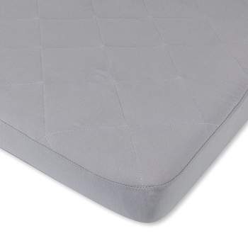 Ely's & Co. Baby Fitted Quilted Sheet with Heat Protection 100% Combed Jersey Cotton Grey 1 Pack