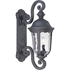 Minka Lavery Rustic Outdoor Wall Light Fixture Black 24 1/2" Clear Hammered Glass for Post Exterior Barn Deck Porch Yard Patio - 1 of 2